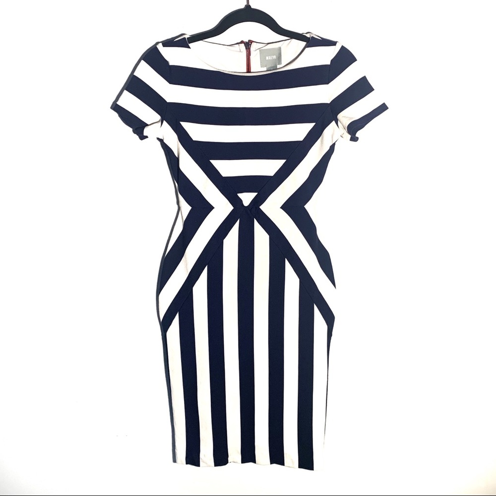 Anthro Maeve Short-Sleeved Striped Dress